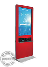 人間の特徴をもつOSのwifiの接触キオスクのデジタル表記LCDの広告プレーヤー/携帯電話の充電ステーションを立てる床
