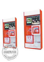 WifiのLcdの飾り戸棚のキオスクのデジタル表記、Aedの緊急の心臓救急処置の広告の場所