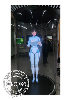 21.5インチ 75インチ アンドロイドシステム AIテクノロジー ミニ LED デジタルヒューマンホログラム 展示台 広告キオスク