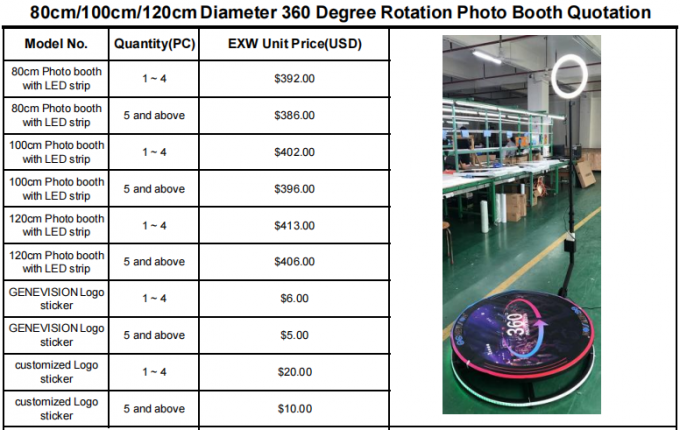 360度のスロー モーションの写真ブースの昇進の価格