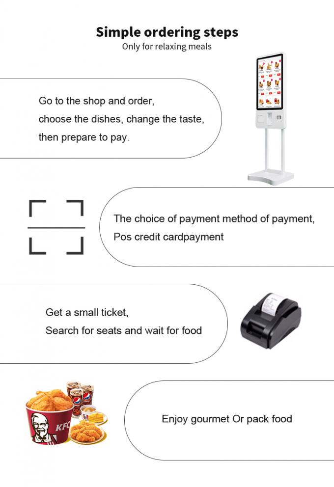 24/32/43 インチ インタラクティブなタッチスクリーン キオスク デジタルサイネージ セルフサービス決済ターミナル 1