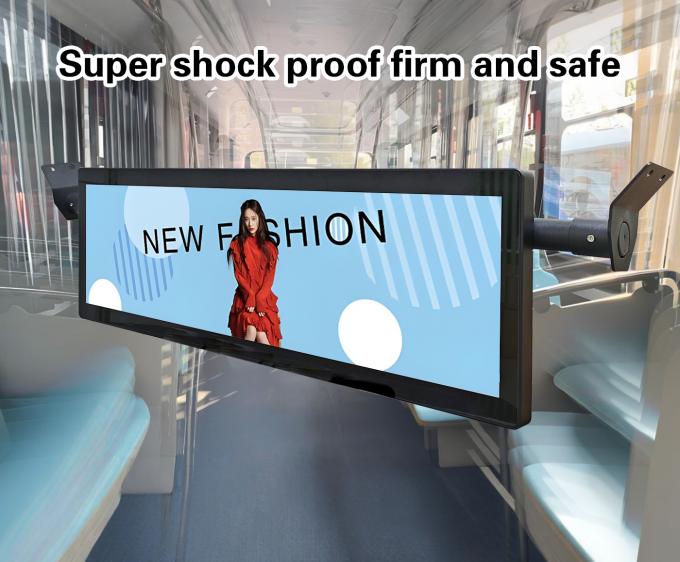 29インチ ストレッチバー 天井マウント バス Wifi デジタルサイネージ Android ワイヤレスネットワーク デジタルLCDモニター 4Gオプション付き 1