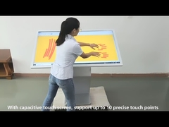 55 Inch White Touch Screen Kiosk AIO