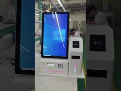 24インチ LED装飾デスクトップAndroidコンピュータタッチスクリーン決済キオスク、現金回収機能付き