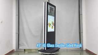 49 インチ 4K AG ガラス両面 LCD キオスク