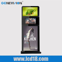 屋内 32 インチ Lcd の広告プレーヤーのタッチ画面のキオスクのデジタル表記のトーテム 3 スクリーン