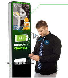 屋内Mobleの電話充電ステーションのデジタル表記のトーテム21.5のインチlcdの広告プレーヤーの携帯電話の充満キオスク