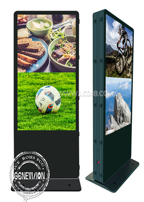 75インチ 4K 双画面 WIFI デジタルサイン インタラクティブ デジタル トーテム タッチスクリーン キオスク ウィン11 OS