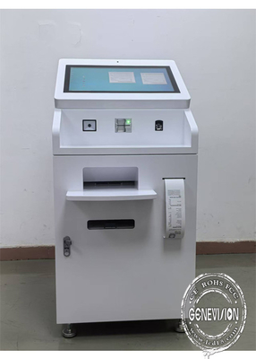 政府病院 自営業キオスク 21.5インチタッチスクリーン 5MPカメラ A4プリンター QRコードスキャナーと指紋