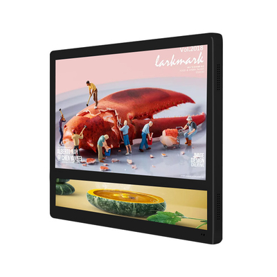 27インチ 壁掛け デュアルスクリーン アンドロイド LCD 広告ディスプレイ デジタルサイネージ Wifi