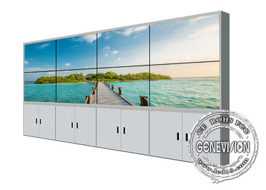 55inch 4K UHDのビデオ壁の狭いところの斜面の接続スクリーンLCDは2*4床の立場のキャビネットを表示する