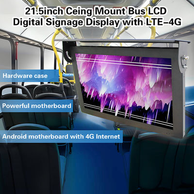 29インチ ストレッチバー 天井マウント バス Wifi デジタルサイネージ Android ワイヤレスネットワーク デジタルLCDモニター 4Gオプション付き