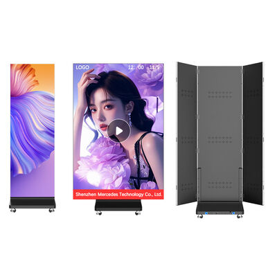 3つ折りたたみの双面型P2.5 P1.86 P1.53 P1.25 LEDモバイルポスタースクリーン