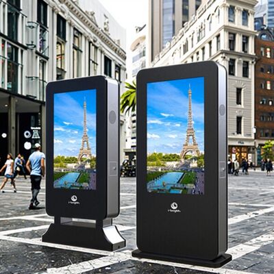 55インチ アウトドア 防水 デジタル シグネージ タッチスクリーン テレビ 4K LCD 広告プレーヤー キオスク