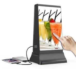 黒いデジタル広告の陳列台の小型の携帯電話の充電器のキオスクWIFI